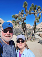 Joe, Kathy on Barker Dam trail