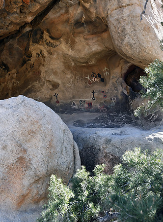 Hieroglyphs on Barker Dam trail